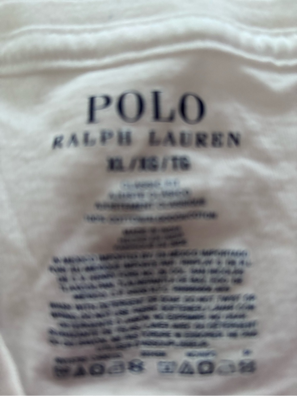 Polo by Ralph Lauren White T-shirt with embroidered polo on hem